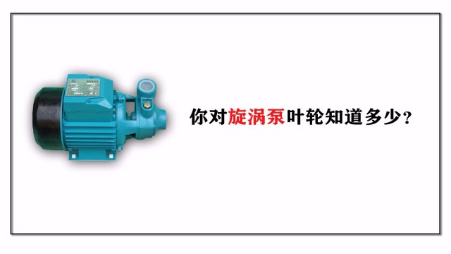 你對(duì)旋渦泵葉輪知道多少？
